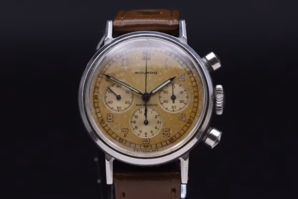 Movado M95 Chronograph “Sunray” pusher